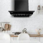 Auto Clean Slim Glass Filter less Kitchen Chimney with Motion Sensor 60cm, 1200 m3/h (6062 SLIM BL AC) - Image 3