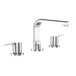 3-Hole Basin Mixer Round Spout