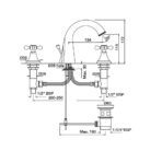 3-Hole Basin Mixer with Popup Waste System - Image 2