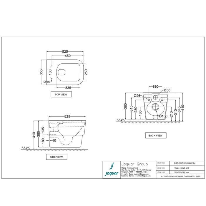 Rimless, Blind Installation Wall Hung WC - Image 2