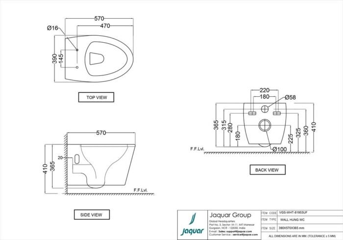 Rimless, Blind Installation Wall Hung WC - Image 2