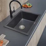 Quartz Kitchen Sink 24x18 (60x45) - CARYSIL NERA (BLACK) - Image 2