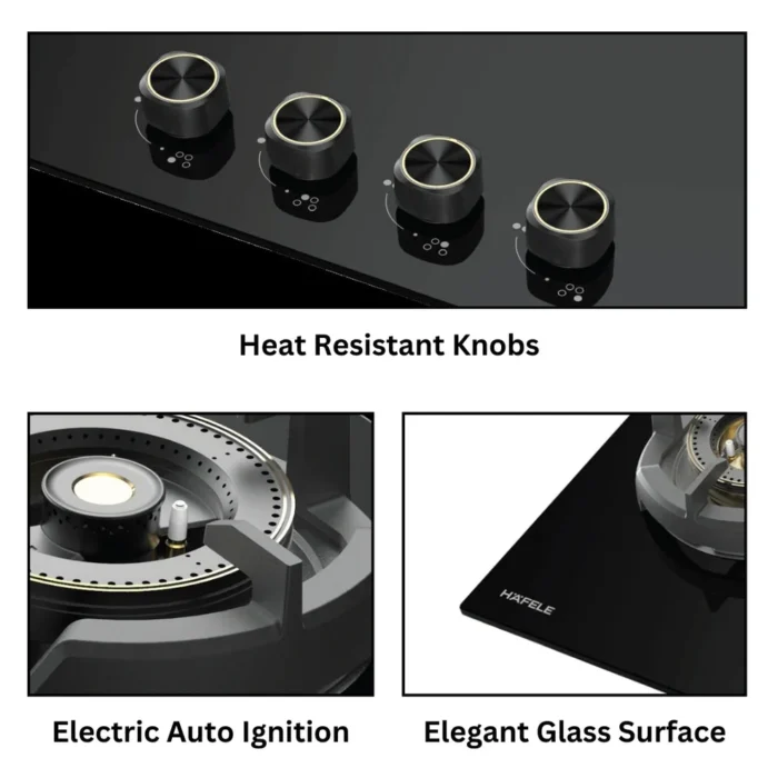 Hafele 60 cm 3 Burner Hob – AUGUSTA 360 - Image 6