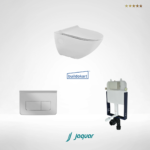 Jaquar Wall Hung Closet + Slim Concealed Cistern with Half Frame + Control Plate (COMBO)