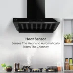 Auto Clean Chimney Filter-less with Heat Sensor, 1400 m³/h - 60/76/90cm - Image 2