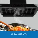 Auto Clean Chimney Filter-less with Heat Sensor, 1400 m³/h - 60/76/90cm - Image 6