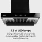 Auto Clean Filterless Slim Chimney with Inverter Technology, BLDC Motor 1400 m3/h - 60/76/90cm (CH6052SLBLDCB) - Image 8
