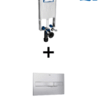 Roca Slim Concealed Cistern with Half Frame + Control Plate