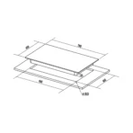 Hafele 78 cm 3 Burner Hob Altius Series - Image 7