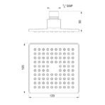 Overhead Shower 120x120mm Square Shape - Image 2