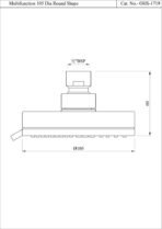 Overhead Shower ø105mm Round Shape Multi Flow - Image 2
