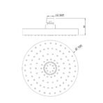 Overhead Shower ø180mm Round Shape Single Flow - Image 2
