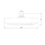 Round Shape Single Flow Overhead Shower - Image 2