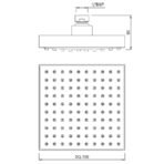 Square Shape Single Flow Overhead Shower - Image 2