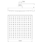 Overhead Shower Square Shape Single Flow - Image 2