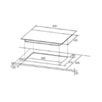 Hafele Augusta 480 80cm Built In Hob with 4 Full Brass Burners, Electric Auto Ignition & Flame Failure Safety - Image 6