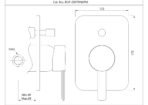 Exposed Part Kit of Single Lever Hi Flow In-wall Diverter - Chrome - Image 2