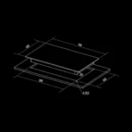 Hafele Fully Sealed Built-In 78 Cm and 3 Burner Gas Hob | ALTIUS 378 Series - Image 2