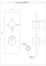 Aquamax Exposed Part Kit of Thermostatic Shower Mixer with 3-way diverter - Image 2