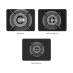 Hafele Cronus Digi-Step 480 80 cm 4 Burner Hob – Full Brass Burners, Step Flame Technology, Insta Ignition - Image 2