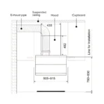Hafele 90 cm Wall Mounted Chimney RHINE 90 - Image 2