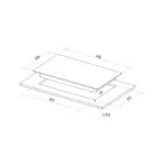Hafele 86 cm 4 Burner Hob Altius Plus Matt Series ALTIUS PLUS MATT GLASS 490 - Image 3
