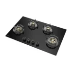 Hafele Augusta 480 80cm Built In Hob with 4 Full Brass Burners, Electric Auto Ignition & Flame Failure Safety
