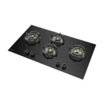 Hafele AUGUSTA 490 90CM Black Full Brass Burners with Flame Failure Safety Device 8mm Tempered Glass Built-In Hob (Copy) - Image 2