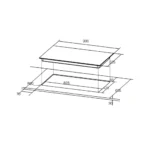 Hafele AUGUSTA 490 90CM Black Full Brass Burners with Flame Failure Safety Device 8mm Tempered Glass Built-In Hob (Copy) - Image 4