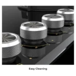 Hafele ALTIUS FS 480 80CM Black Fully Brass Burners with Flame Failure Safety Device (FFSD) Bevelled Edges 8mm Tempered Glass Built-In Hob - Image 3