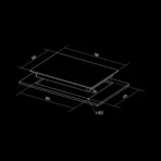 Hafele ALTIUS FS 480 80CM Black Fully Brass Burners with Flame Failure Safety Device (FFSD) Bevelled Edges 8mm Tempered Glass Built-In Hob - Image 4